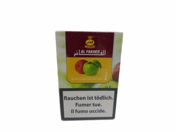 Al Fakher - Tabac à chicha goût double Pomme 50g
