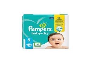 Pampers Couches baby-dry taille 5 Junior, 11-16 kg