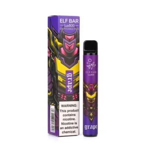 Grape- elf bar lux 1500 disposable pod 850mah 4.l 20mg_2%nicotine