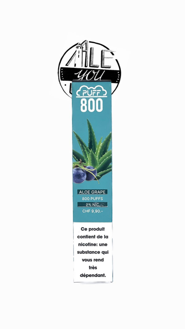Puff Plus - Aloe Grape 800 bouffées (2% nicotine)