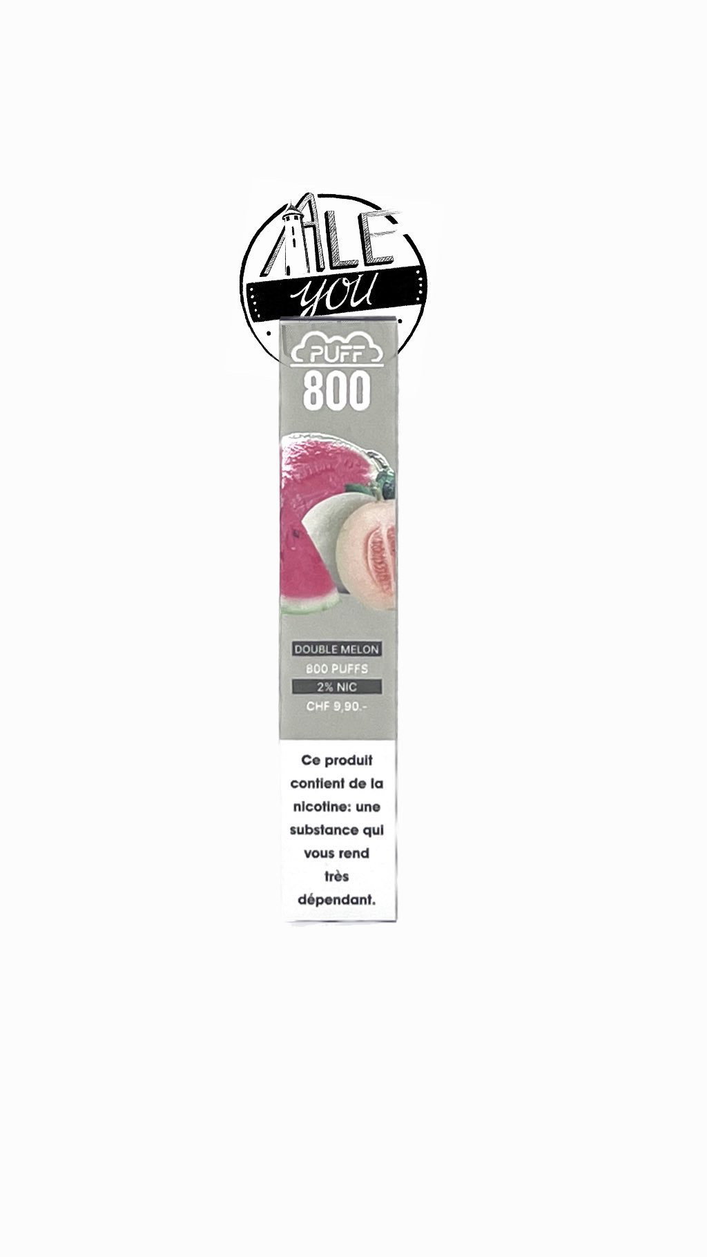 Puff Plus - Double Melon 800 bouffées (2% nicotine)