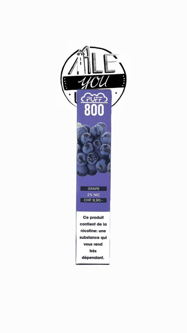 Puff Plus - Grape 800 bouffées (2% nicotine)