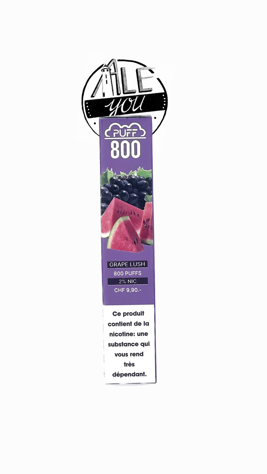 Puff Plus - Grape Lush 800 bouffées (2% nicotine)
