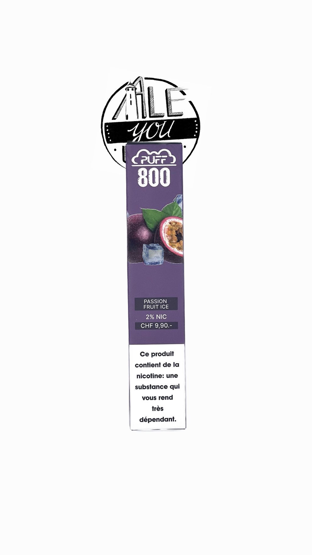 Puff Plus - Passion Fruit Ice 800 bouffées (2% nicotine)