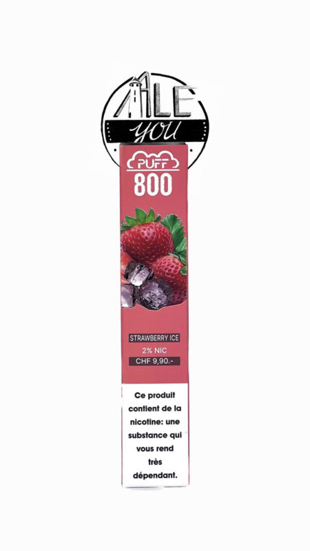 Puff Plus - Strawberry Ice 800 bouffées (2% nicotine)