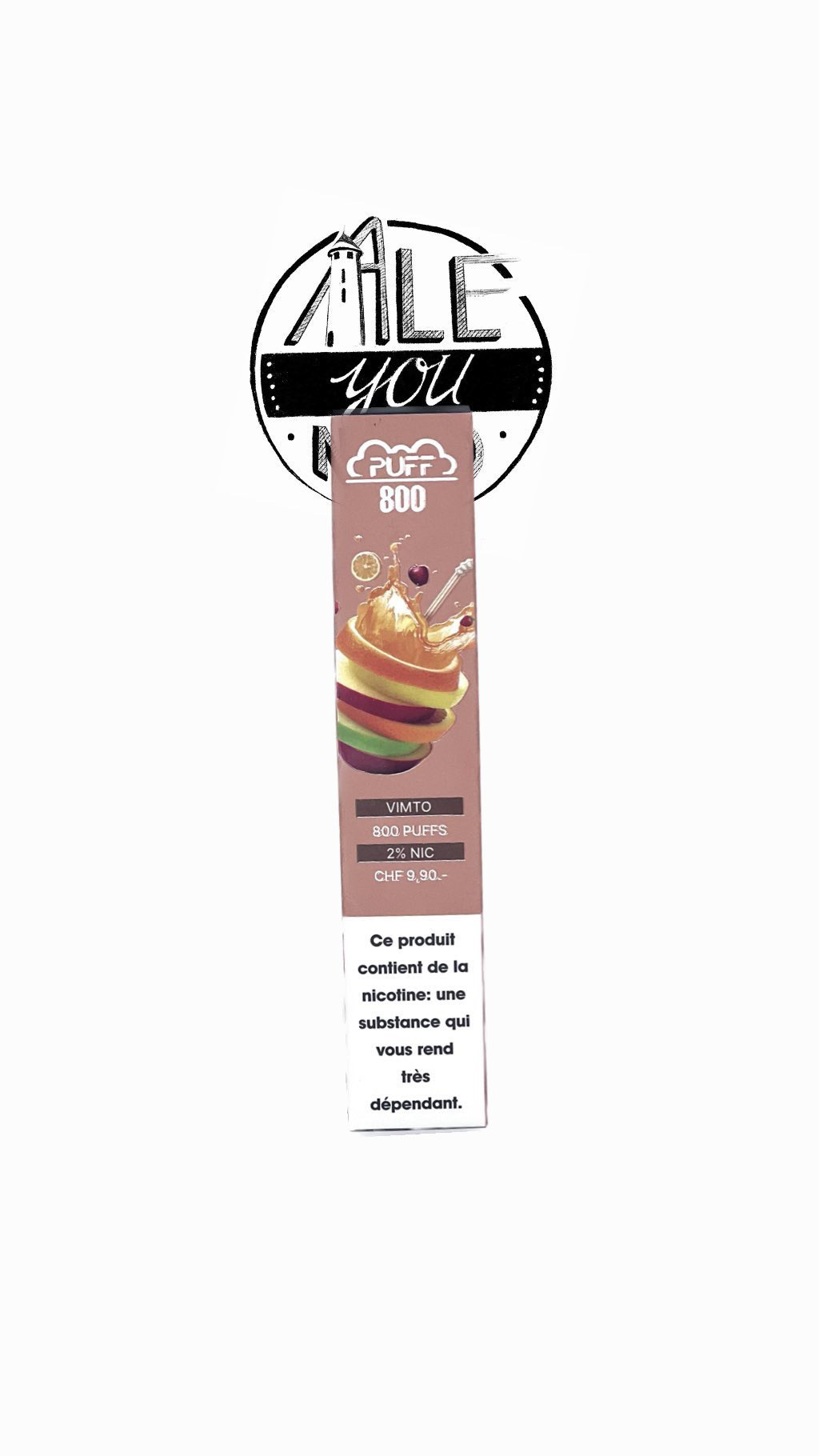 Puff Plus - Vimto 800 bouffées (2% nicotine)