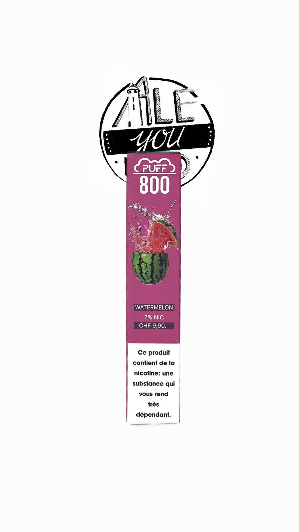 Puff Plus - Watermelon 800 bouffées (2% nicotine)