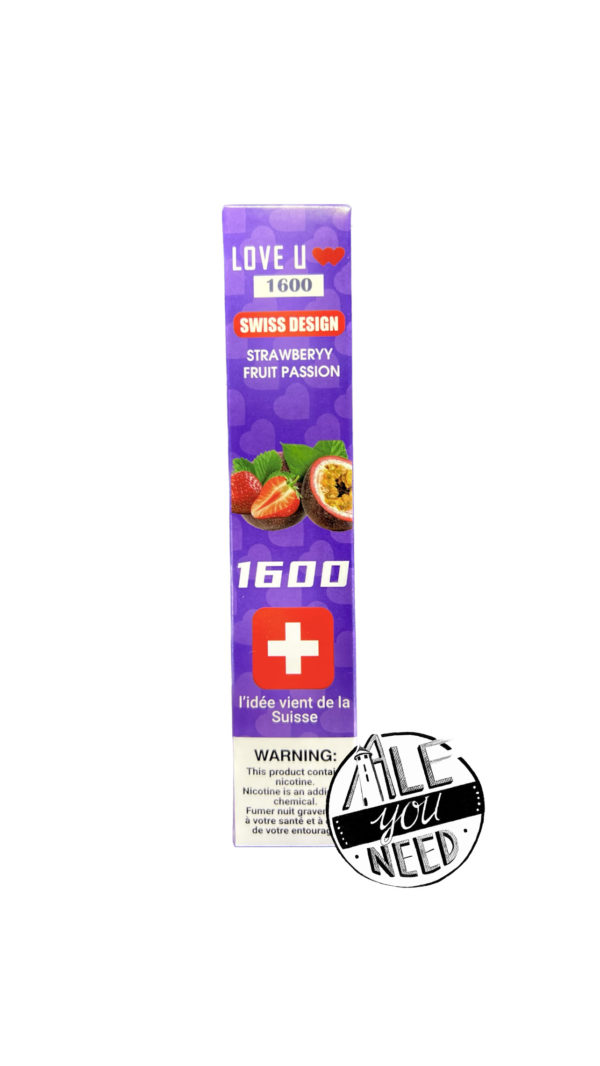 Love U - Strawbery Fruit Passion 1600 bouffées (2% nicotine)