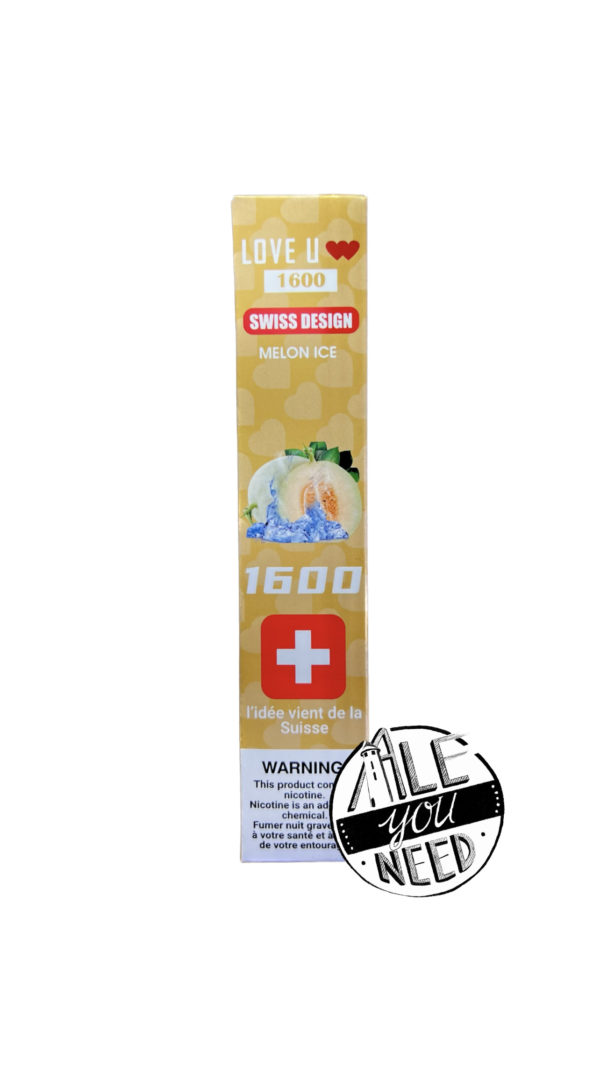 Love U - Melon Ice 1600 bouffées (2% nicotine)