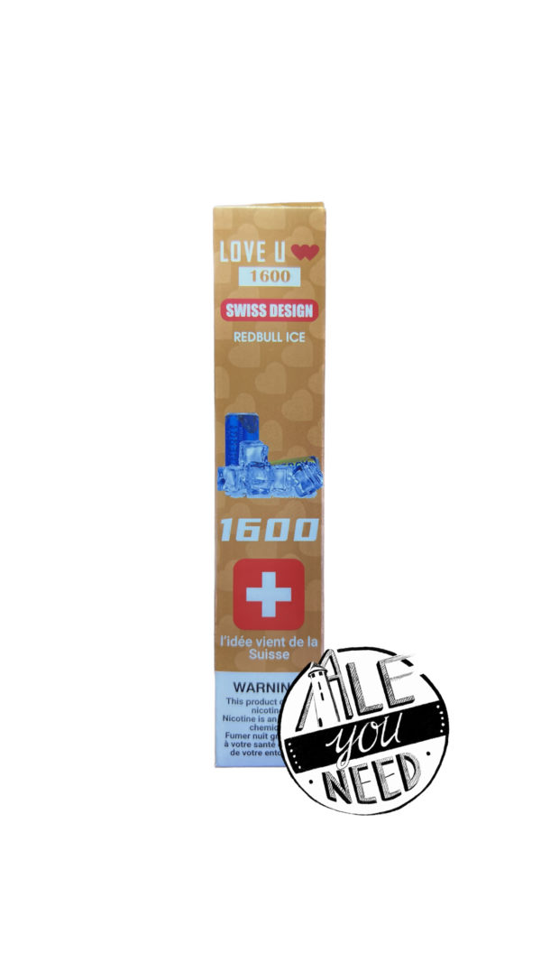 Love U - Redbull Ice 1600 bouffées (2% nicotine)