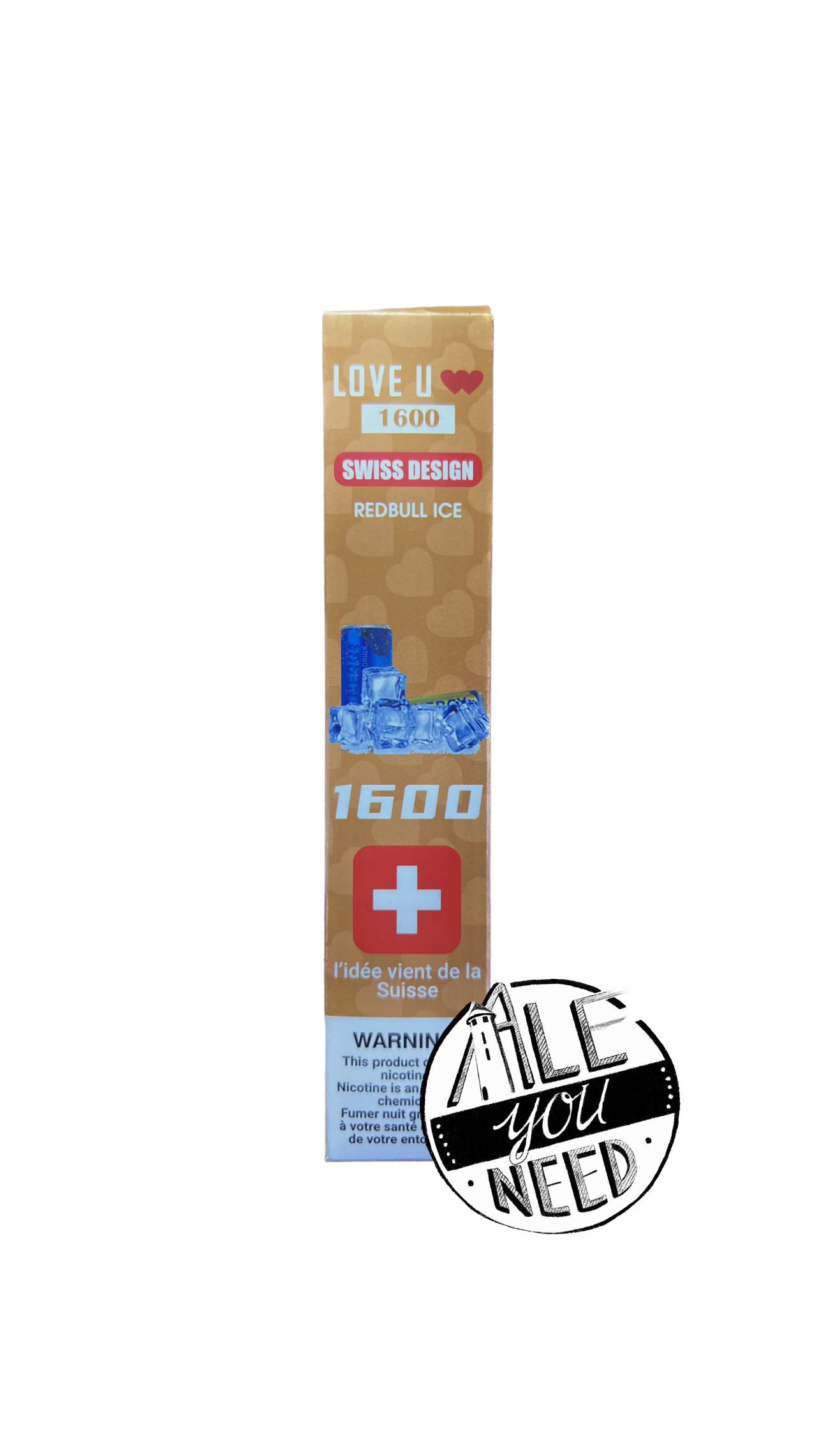Love U - Redbull Ice 1600 bouffées (2% nicotine)
