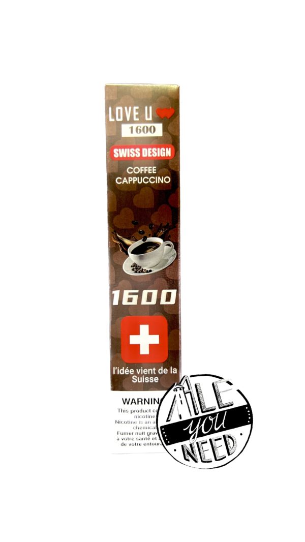 Love U - Coffee Cappuccino 1600 bouffées (2% nicotine)