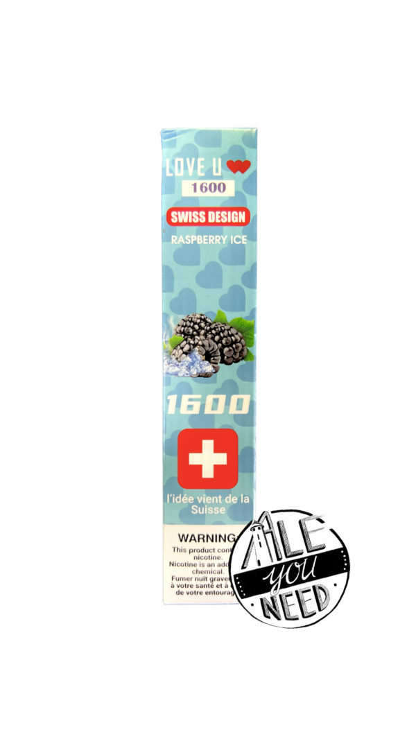 Love U - Rasberry Ice 1600 bouffées (2% nicotine)