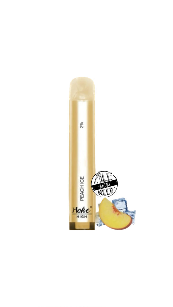 Hoke High - LED Peach Ice 800 bouffés (2% Nicotine)