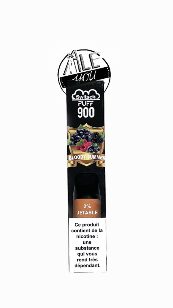 Switsch Puff - Ice Bloody Summer 900 bouffées (2% nicotine)