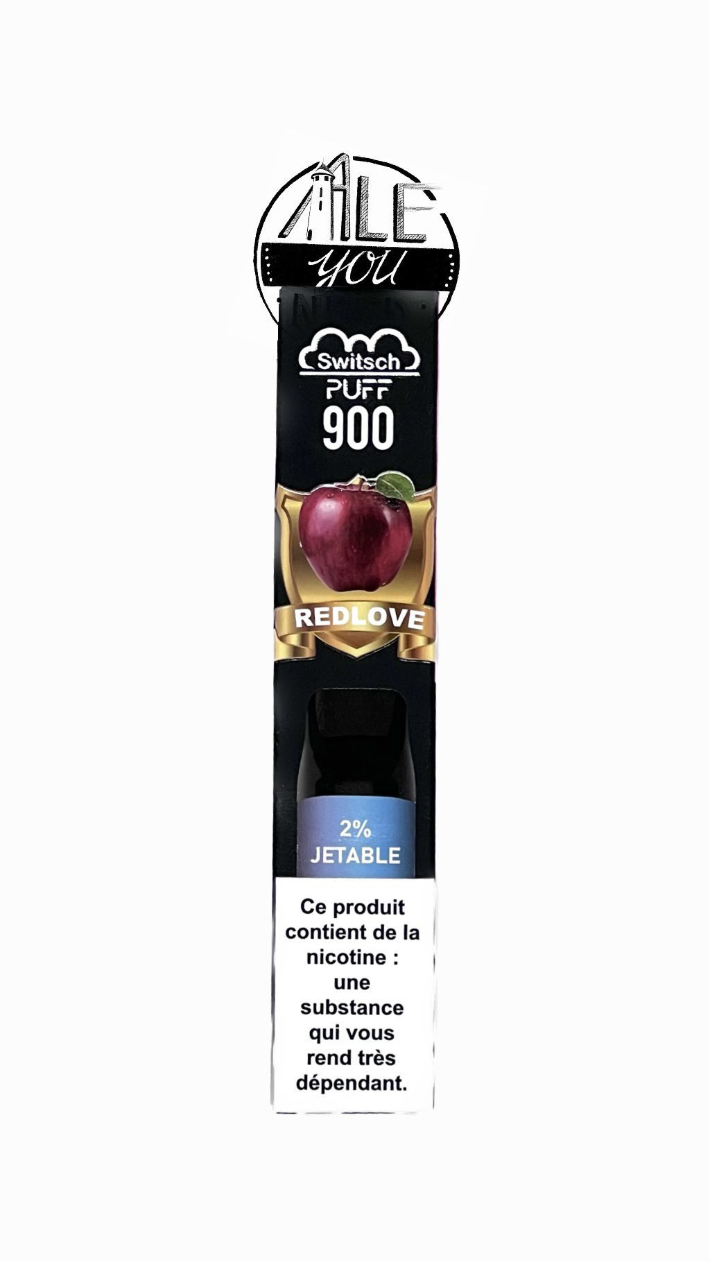 Switsch Puff - Red love 900 bouffées (2% nicotine)