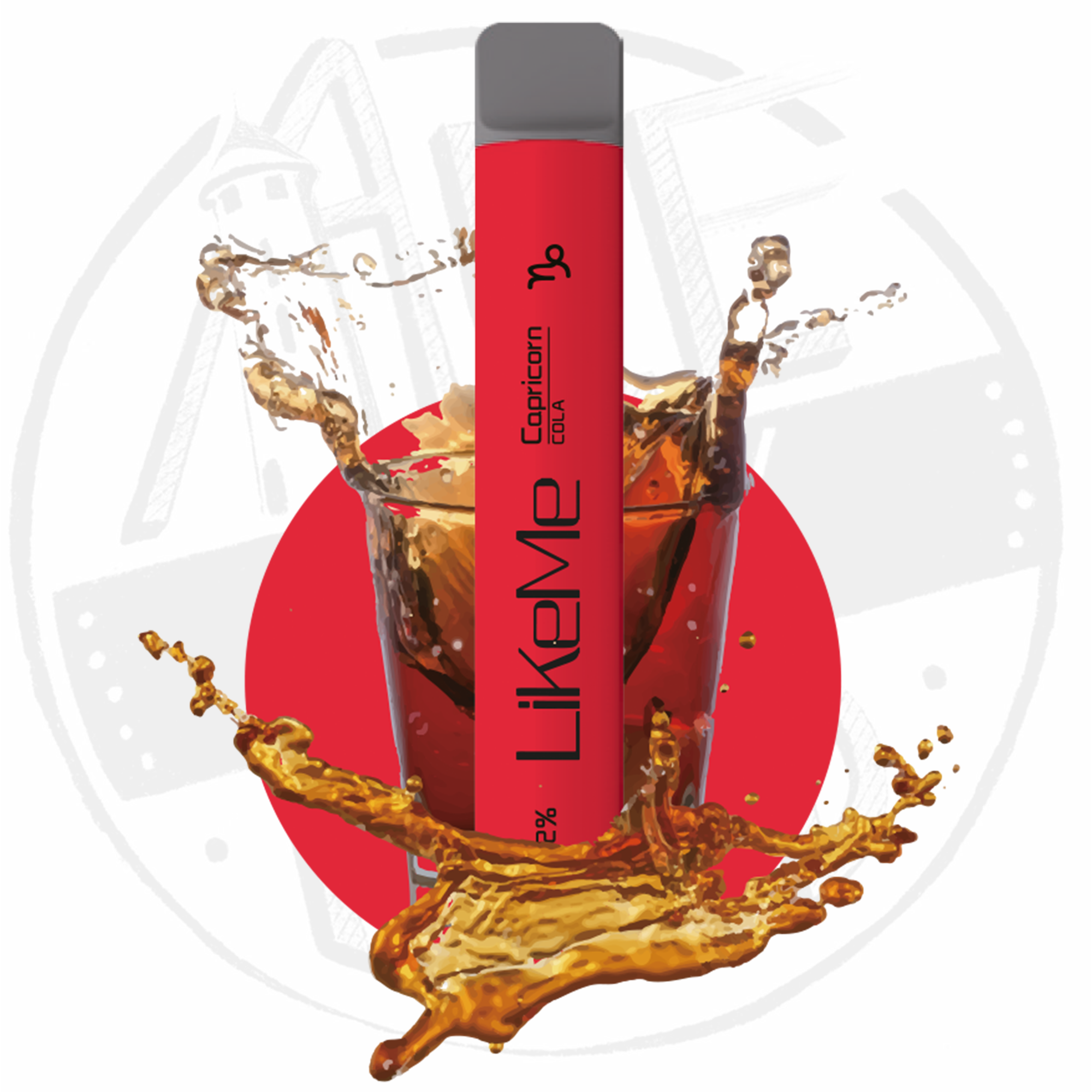 LikeMe Capricorn 2% Nicotine Cola 800 Bouffées pack de 10