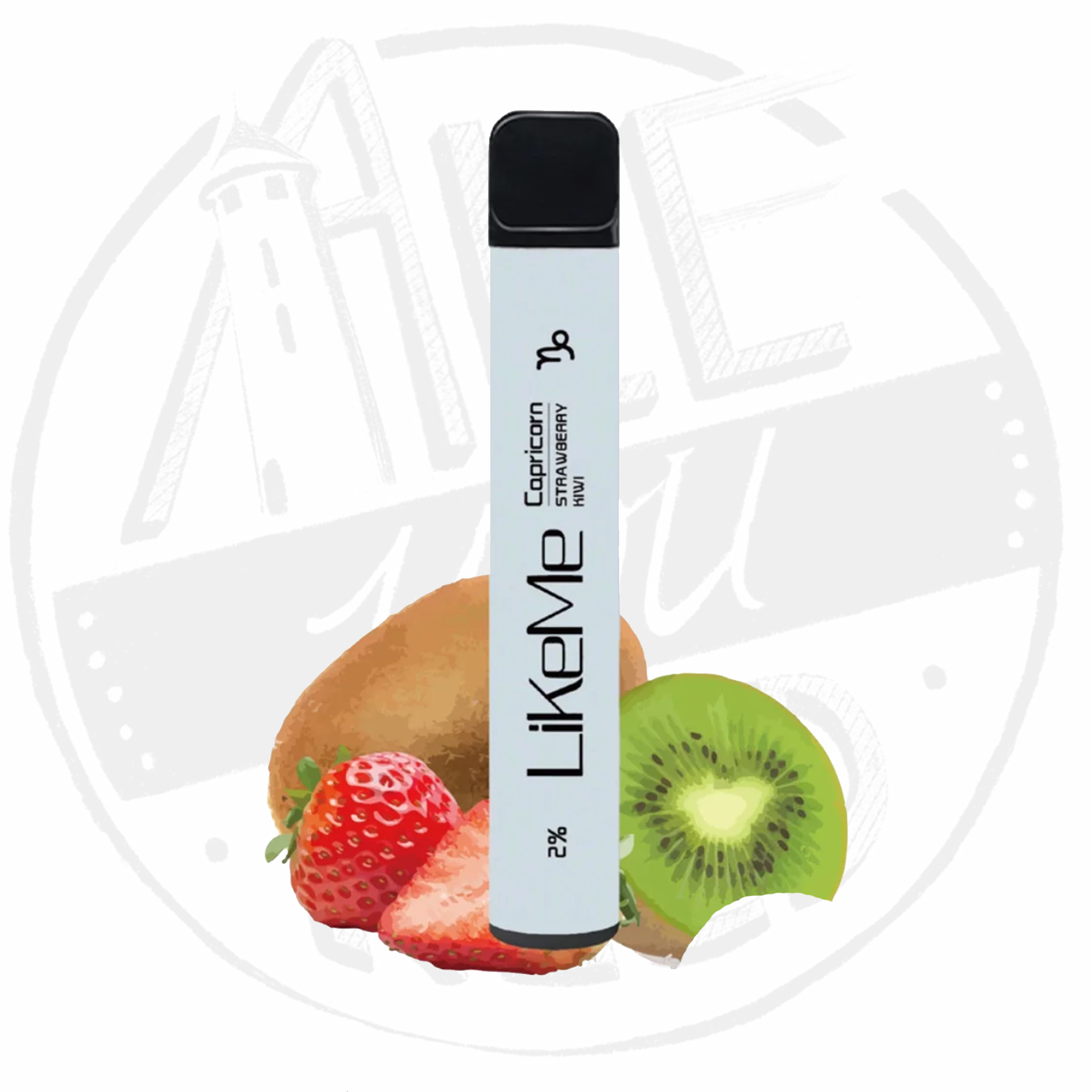 LikeMe Capricorn 2% Nicotine Strawberry Kiwi 600 Bouffées pack de 10