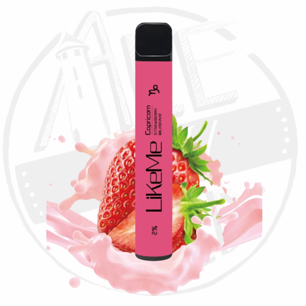 LikeMe Capricorn 2% Nicotine Strawberry Milkshake 600 Bouffées pack de 10