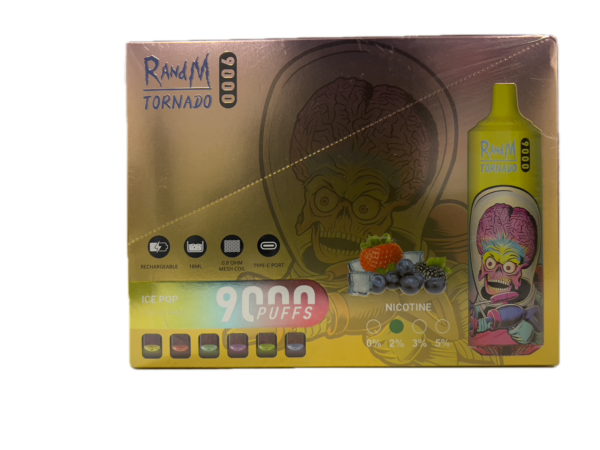 Puff RandM Tornado 9000 2% nicotine Ice Pop Pack de 10