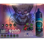 Puff RandM Tornado 9000 Runfree 2% nicotine Blueberry Cherry Cranberry Pack de 10