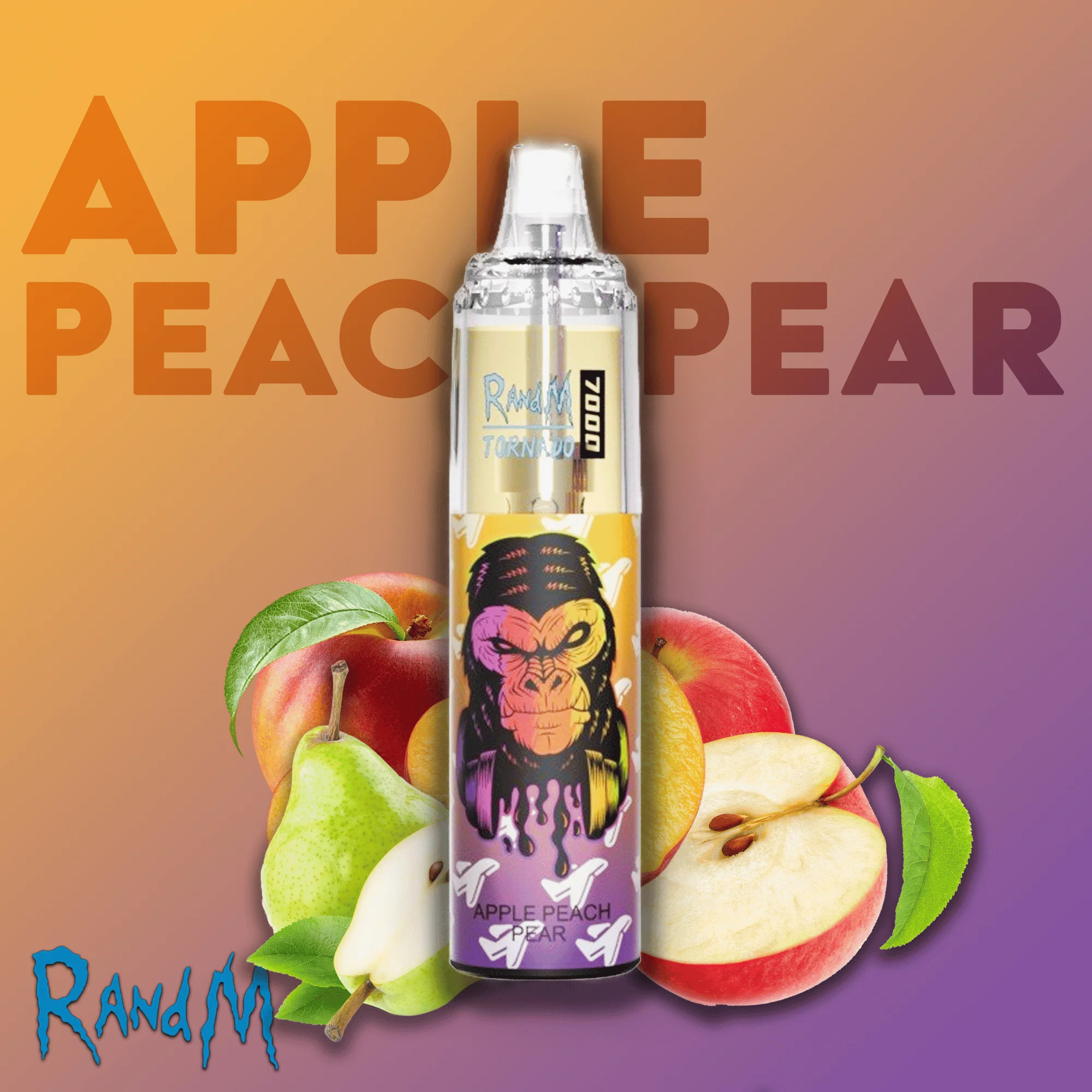 R And M Tornado -  Apple Peach Pear 7000 bouffées (2% nicotine)