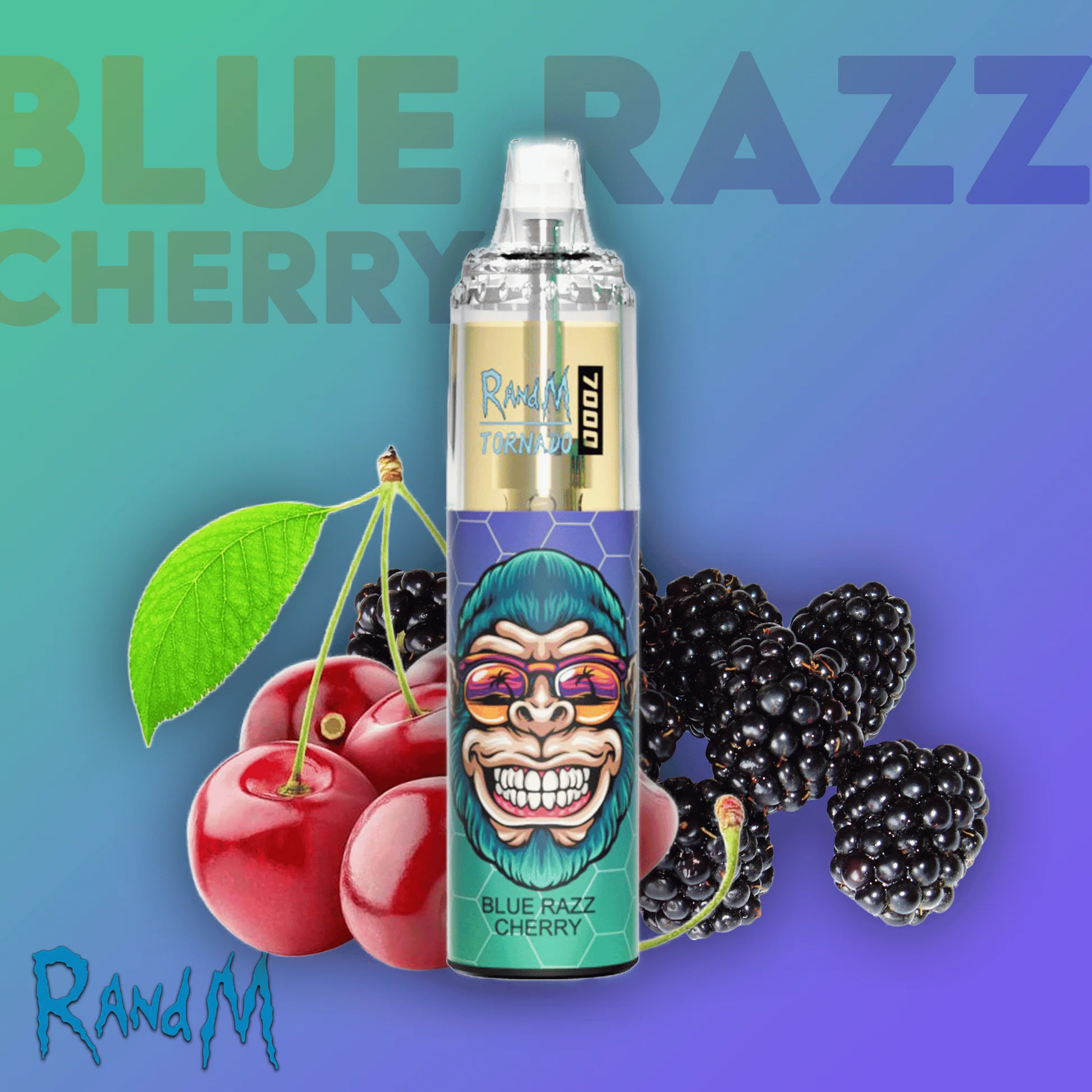 R And M Tornado -  Blue Razz Cherry 7000 bouffées (2% nicotine)