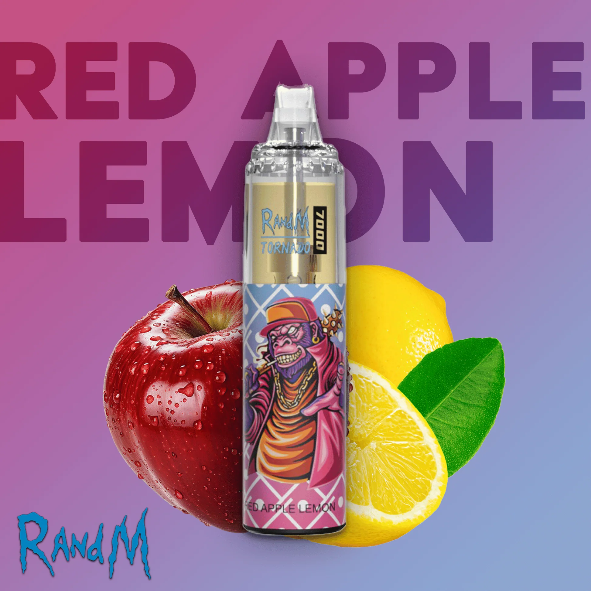 R And M Tornado -  Red Apple Lemon 7000 bouffées (2% nicotine)