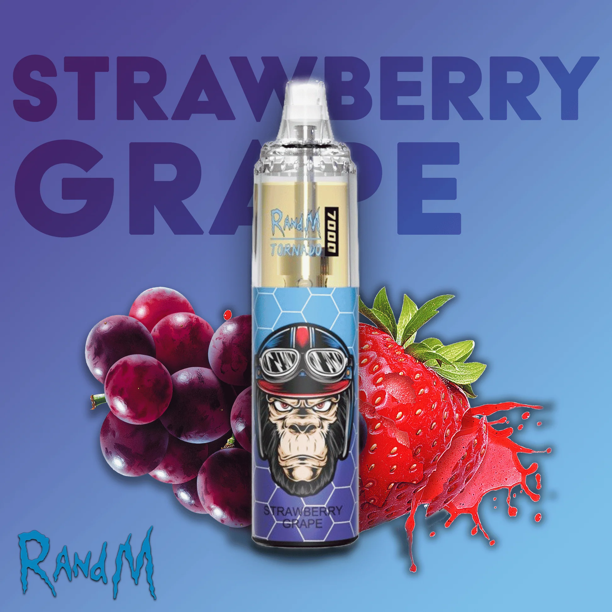 R And M Tornado - Strawberry Grape 7000 bouffées (2% nicotine)