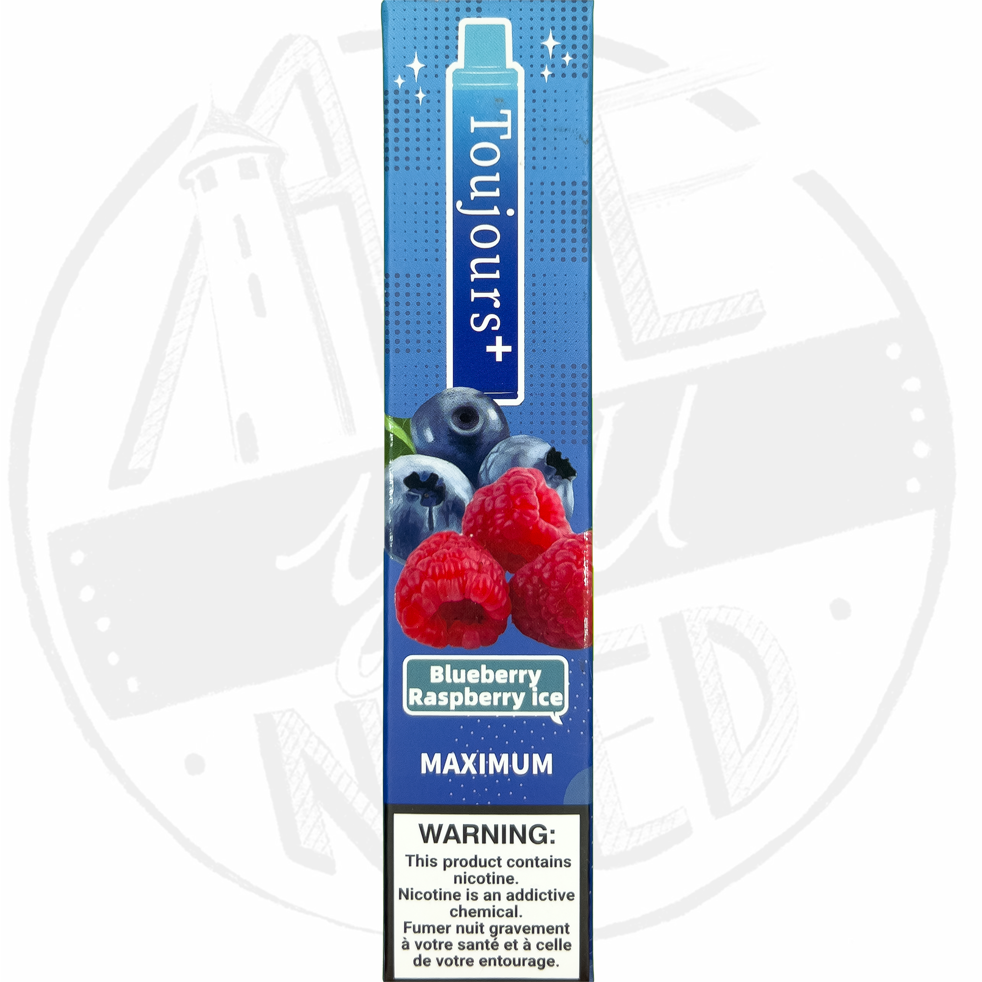 Toujours+ 2% Nicotine Blueberry Raspberry Ice pack de 10