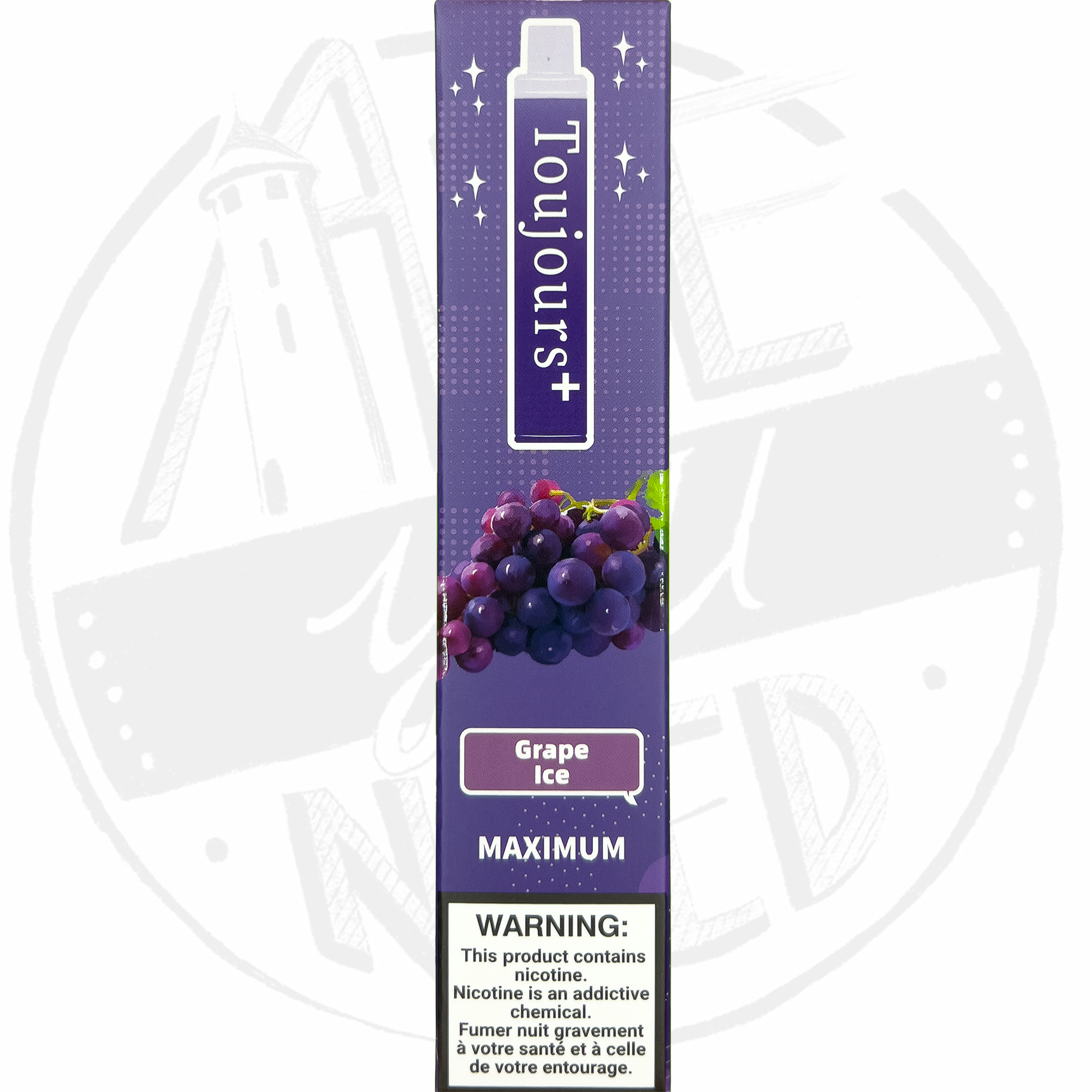 Toujours+ 2% Nicotine Grape Ice pack de 10